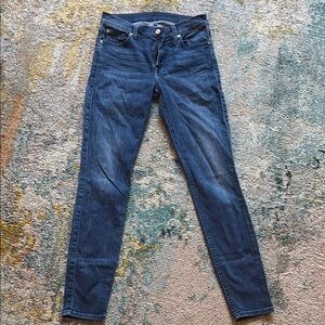 7 For All Mankind Dark Blue Denim Pants